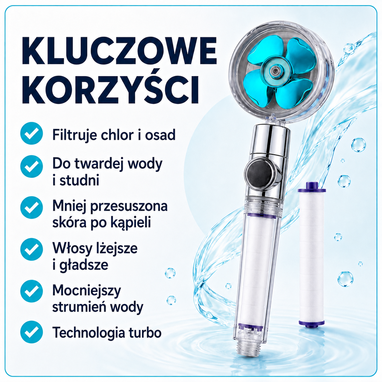 Puresa - Wysokociśnieniowa Głowica prysznicowa